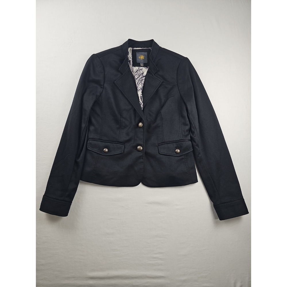 OBR Outback Red blazer jacket modern Military Coat ponte knit black Size M